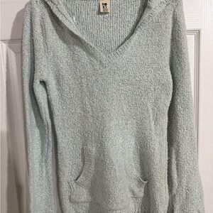 Roxy Cozy Light Green Knit Hoodie